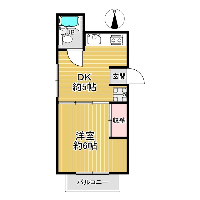 神戸市東灘区御影郡家(阪神本線御影)のアパート賃貸物件 間取画像