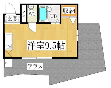 神戸市垂水区城が山(山陽電鉄線滝の茶屋)のアパート賃貸物件 間取画像