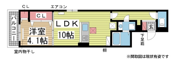 神戸市東灘区魚崎南町(阪神本線魚崎)のアパート賃貸物件 間取画像