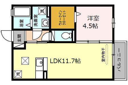 神戸市東灘区魚崎南町(阪神本線魚崎)のアパート賃貸物件 間取画像