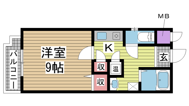 神戸市兵庫区三川口町(神戸高速線新開地)のマンション賃貸物件 間取画像