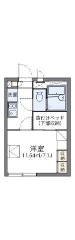 尼崎市西川(JR東海道本線(近畿)尼崎)のアパート賃貸物件 間取画像