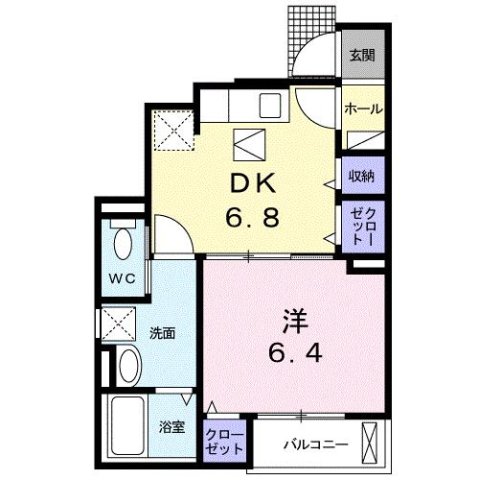 神戸市北区藤原台中町(神戸電鉄三田線岡場)のアパート賃貸物件 間取画像