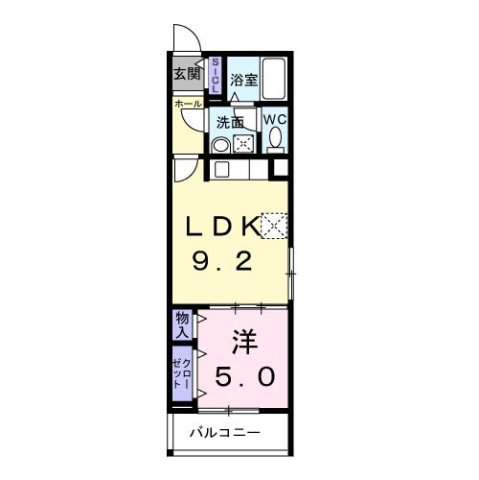 尼崎市若王寺(阪急神戸線園田)のアパート賃貸物件 間取画像