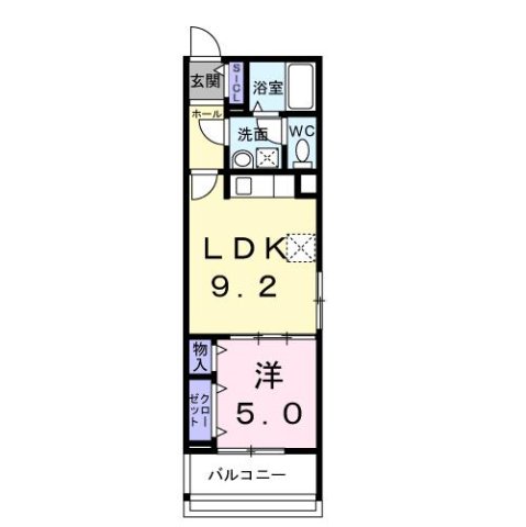 尼崎市若王寺(阪急神戸線園田)のアパート賃貸物件 間取画像