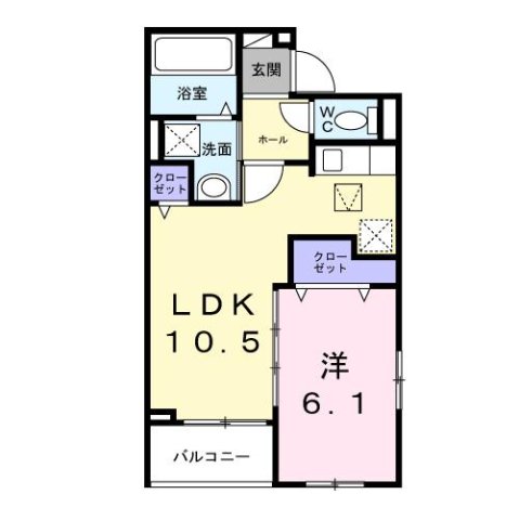 尼崎市南武庫之荘(JR東海道本線(近畿)立花)のアパート賃貸物件 間取画像