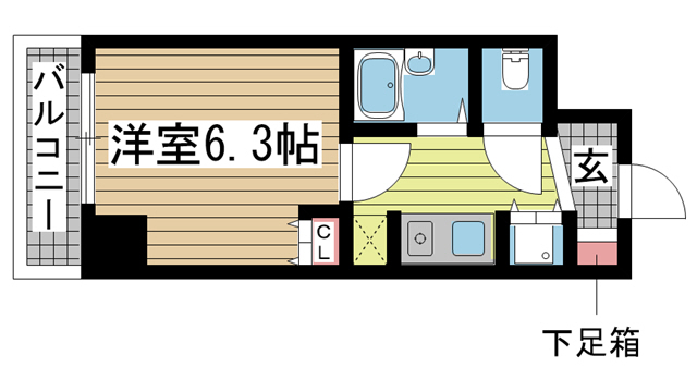 神戸市中央区加納町(JR東海道本線(近畿)三ノ宮)のマンション賃貸物件 間取画像