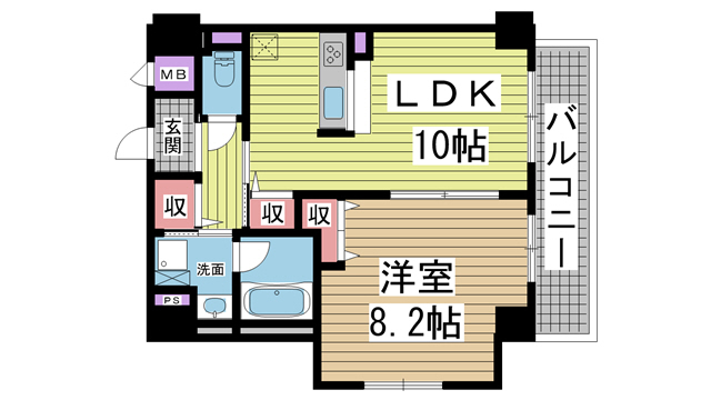 神戸市東灘区住吉本町(JR東海道本線(近畿)住吉)のマンション賃貸物件 間取画像