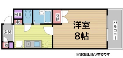 神戸市兵庫区西上橘通(神戸高速線高速神戸)のマンション賃貸物件 間取画像