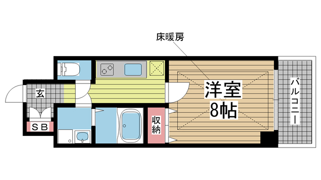神戸市中央区脇浜町(阪神本線春日野道)のマンション賃貸物件 間取画像