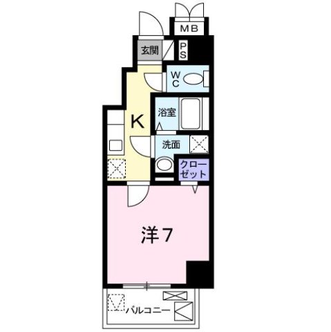 神戸市須磨区衣掛町(JR山陽本線須磨海浜公園)のマンション賃貸物件 間取画像