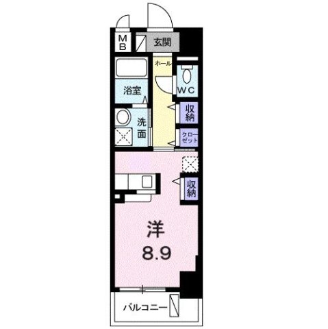 神戸市中央区加納町(JR東海道本線(近畿)三ノ宮)のマンション賃貸物件 間取画像