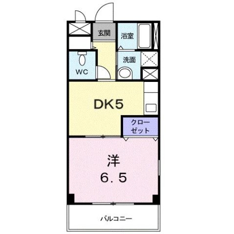 西宮市里中町(阪神本線鳴尾・武庫川女子大前)のマンション賃貸物件 間取画像
