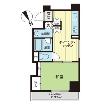 神戸市兵庫区新開地(神戸高速線新開地)のマンション賃貸物件 間取画像