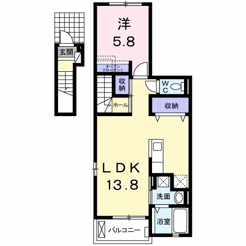 神戸市西区池上(神戸市営地下鉄線伊川谷)のアパート賃貸物件 間取画像