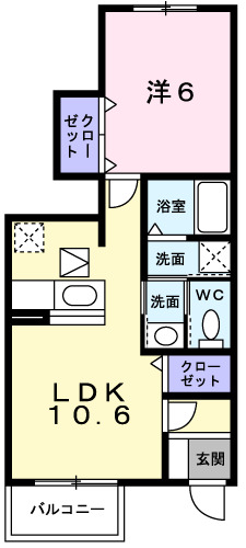 神戸市垂水区名谷町(神戸市営地下鉄線学園都市)のアパート賃貸物件 間取画像