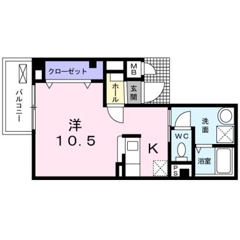 神戸市長田区野田町(JR山陽本線鷹取)のマンション賃貸物件 間取画像