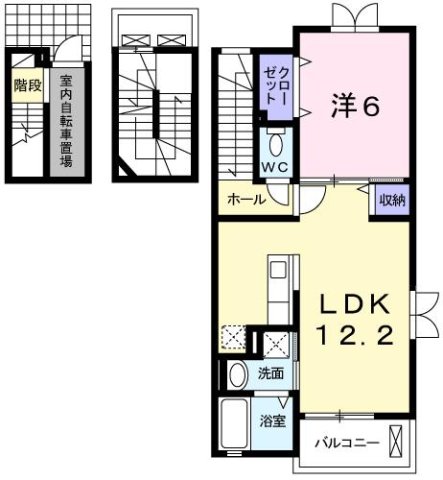 神戸市垂水区大町(山陽電鉄線東垂水)のアパート賃貸物件 間取画像