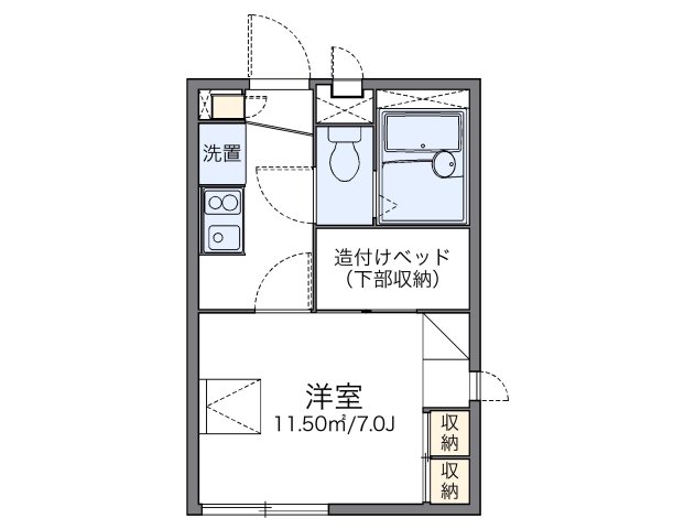 神戸市灘区新在家南町(阪神本線大石)のアパート賃貸物件 間取画像