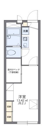 神戸市北区山田町下谷上(神戸地下鉄北神線谷上)のアパート賃貸物件 間取画像