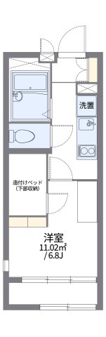 神戸市兵庫区本町(JR山陽本線兵庫)のアパート賃貸物件 間取画像