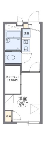 神戸市中央区中山手通(神戸市営地下鉄線大倉山)のアパート賃貸物件 間取画像
