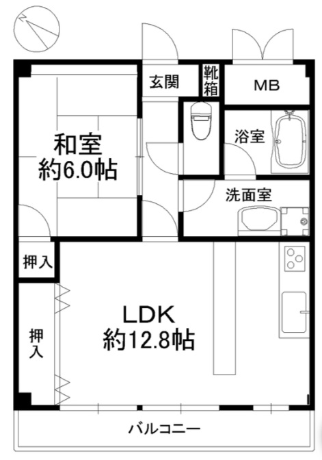 神戸市東灘区本山中町(JR東海道本線(近畿)摂津本山)のマンション賃貸物件 間取画像