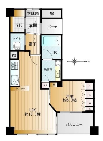 神戸市中央区伊藤町(神戸市営地下鉄海岸線三宮・花時計前)のマンション賃貸物件 間取画像