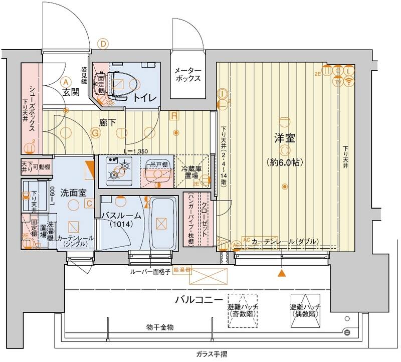 神戸市中央区下山手通(神戸市営地下鉄線県庁前)のマンション賃貸物件 間取画像