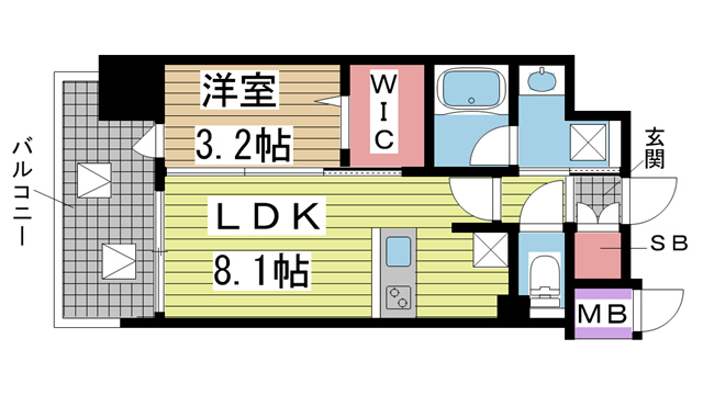 神戸市中央区下山手通(神戸市営地下鉄線県庁前)のマンション賃貸物件 間取画像