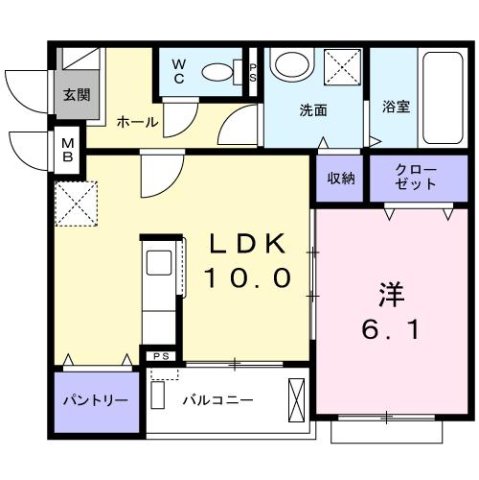 尼崎市今福(阪神本線杭瀬)のアパート賃貸物件 間取画像