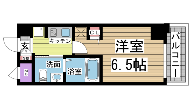 神戸市兵庫区大開通(JR山陽本線兵庫)のマンション賃貸物件 間取画像