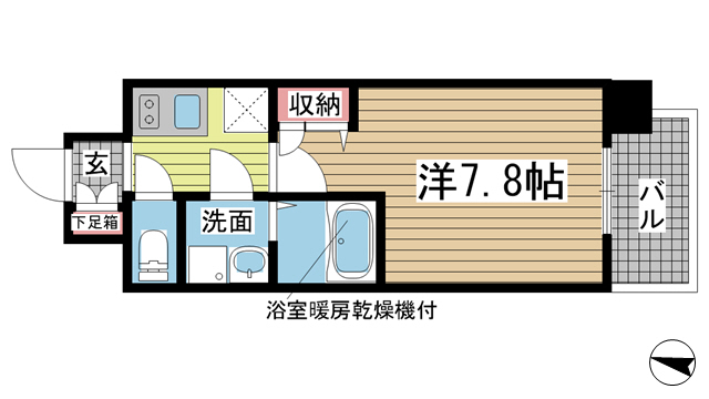 神戸市中央区生田町(神戸市営地下鉄線新神戸)のマンション賃貸物件 間取画像