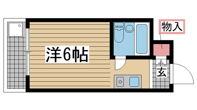 神戸市中央区中山手通(阪急神戸線神戸三宮)のマンション賃貸物件 間取画像