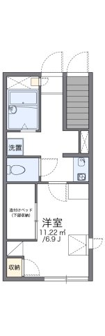 神戸市須磨区多井畑南町(神戸市営地下鉄線妙法寺)のアパート賃貸物件 間取画像
