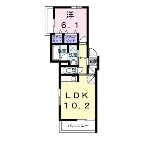 西宮市松原町(JR東海道本線(近畿)西宮)のアパート賃貸物件 間取画像