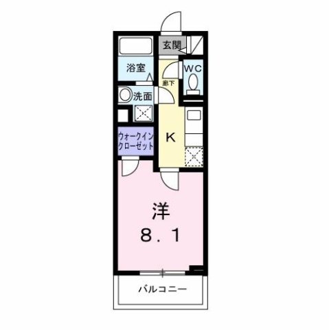 神戸市西区王塚台(JR山陽本線明石)のアパート賃貸物件 間取画像
