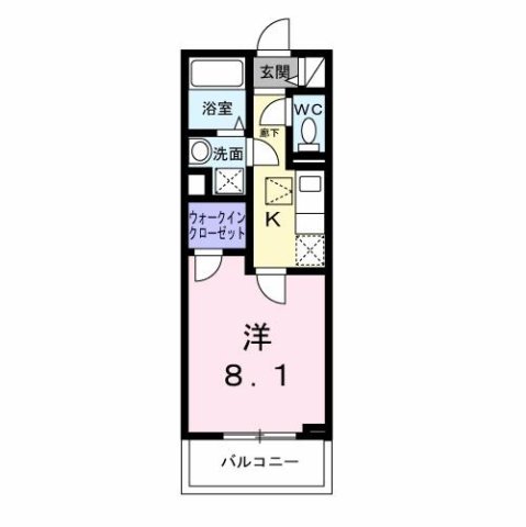 神戸市西区王塚台(JR山陽本線明石)のアパート賃貸物件 間取画像