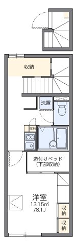 神戸市北区藤原台中町(神戸電鉄三田線岡場)のアパート賃貸物件 間取画像