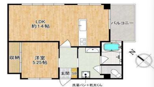 神戸市中央区中山手通(神戸市営地下鉄線県庁前)のマンション賃貸物件 間取画像