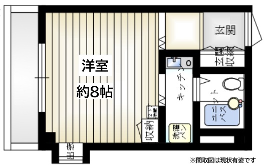 神戸市灘区友田町(阪神本線新在家)のマンション賃貸物件 間取画像