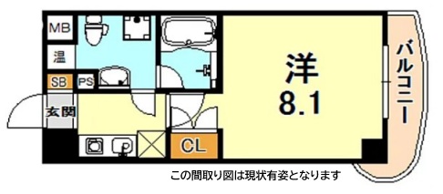 神戸市灘区岩屋南町(阪神本線岩屋)のマンション賃貸物件 間取画像