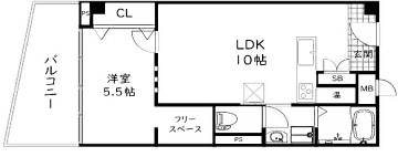 神戸市中央区花隈町(神戸高速線花隈)のマンション賃貸物件 間取画像