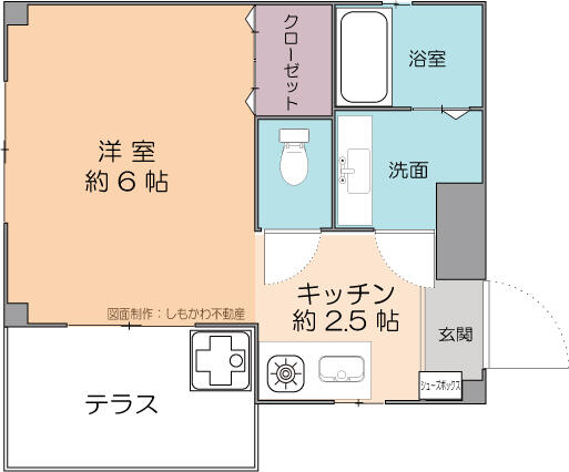 神戸市中央区中山手通(神戸市営地下鉄線県庁前)のマンション賃貸物件 間取画像