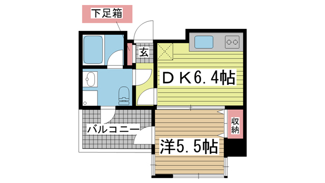 神戸市中央区加納町(JR東海道本線(近畿)三ノ宮)のマンション賃貸物件 間取画像