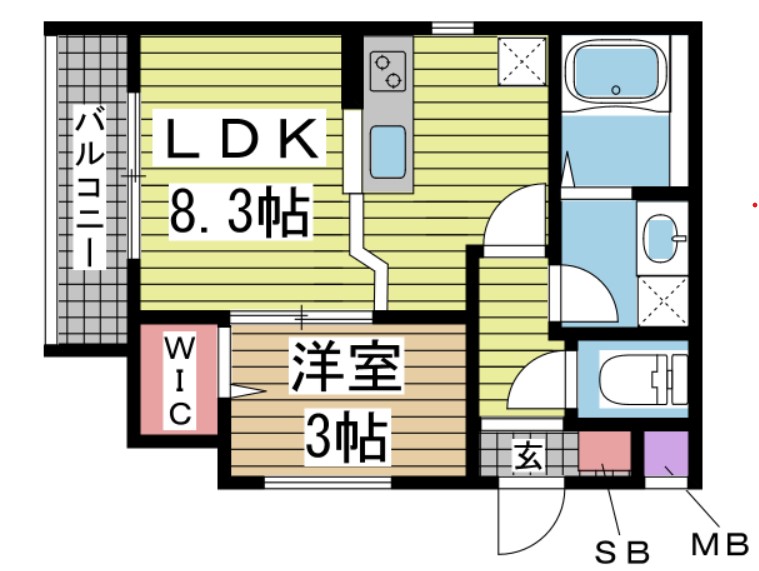 神戸市中央区日暮通(阪神本線春日野道)のマンション賃貸物件 間取画像