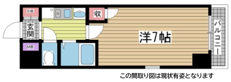 神戸市中央区生田町(神戸市営地下鉄線新神戸)のマンション賃貸物件 間取画像