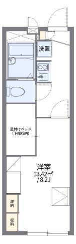 神戸市北区有野中町(神戸電鉄三田線田尾寺)のアパート賃貸物件 間取画像