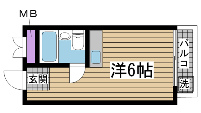 神戸市中央区二宮町(JR東海道本線(近畿)三ノ宮)のマンション賃貸物件 間取画像