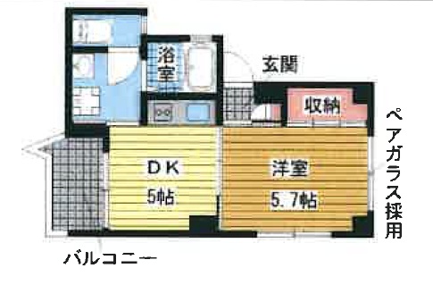 神戸市中央区相生町(JR東海道本線(近畿)神戸)のマンション賃貸物件 間取画像